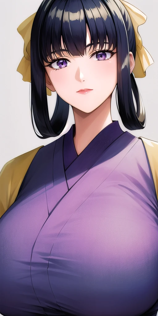 <lora:AkikoHoujohV8:.7> AkikoHoujoh, huge_breasts, standing, solo, yellow_hair_bow, masterpiece, best_quality, detailed_face, detailed_eyes, highres, beautiful, detailed,