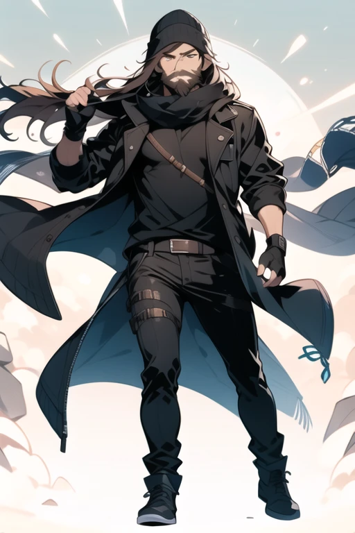 <lora:jeezo-10:1> jeezo, facial hair, full body, masterpiece, best quality