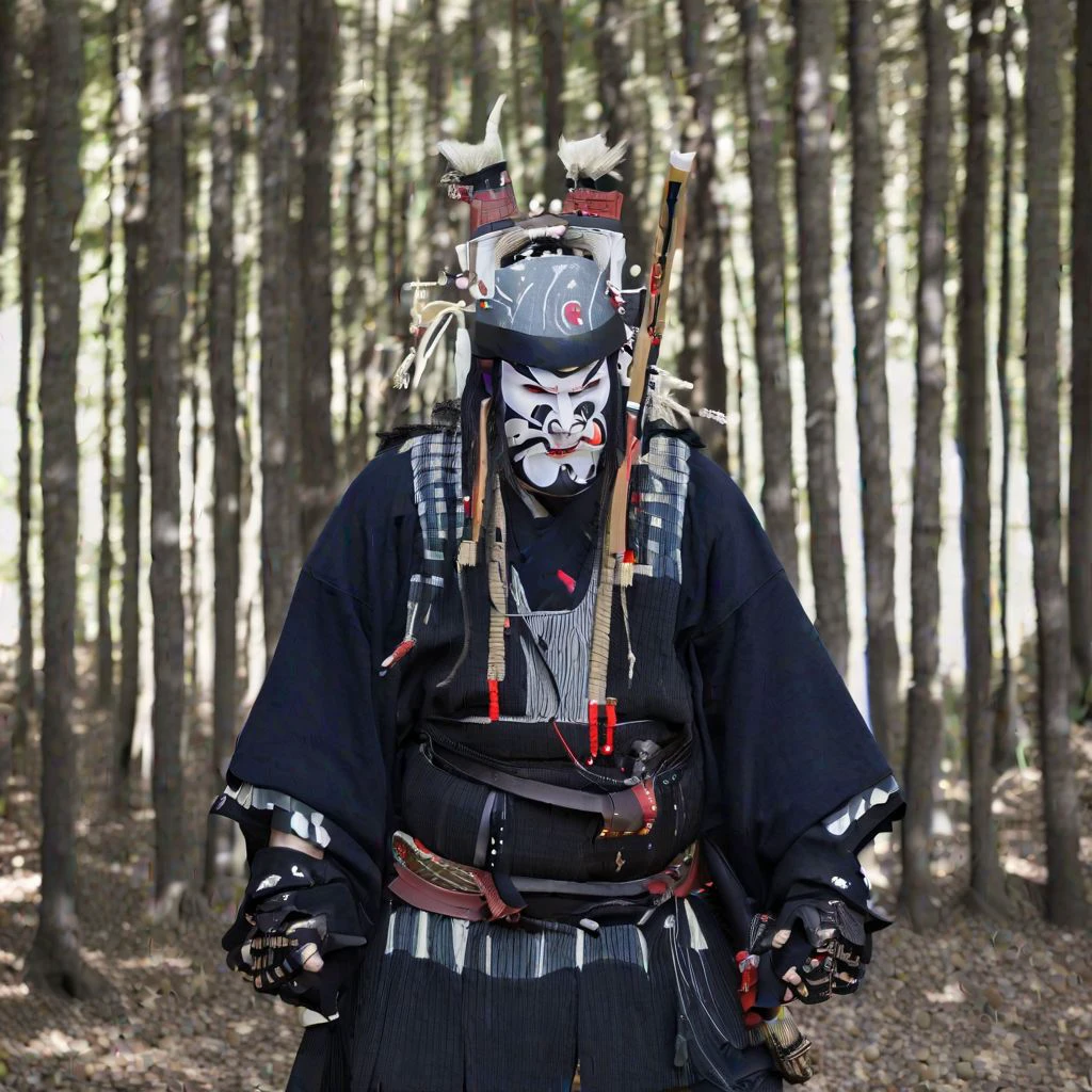 minimal photo, a samurai standing in a forest, samurai style, samurai hat, ghost of tsushima, samurai man vagabond, samurai warrior, japanese samurai, inspired by KanM HMgai, samurai, ancient japanese samurai, inspired by KanM Tanshin, inspired by KanM Sanraku, sekiro, miyamoto musashi