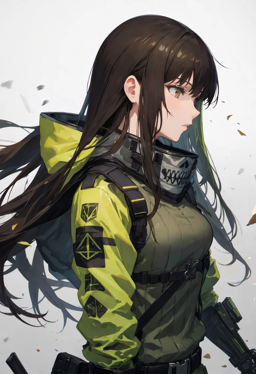 {safe:1.10}, best quality, masterpiece, highres, solo, {m4a1_girlsfrontline:0.90}, profile, from_side, upper_body