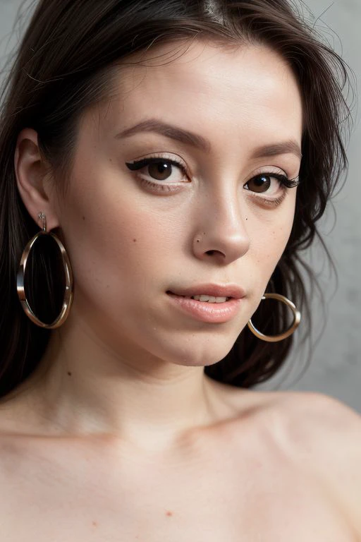 DEN_autumnn_SG,
(headshot:1.2) portrait on a (plain grey background:1.2), (headshot:1.2), (face focus:1.1), windswept chaotic hair, soft lighting, low contrast, low saturation,
bokeh, f1.4, 40mm, photorealistic, raw, 8k, textured skin, skin pores, intricate details <lora:epi_noiseoffset2:1>, epiCRealism <lora:detail_slider_v4:0.8>