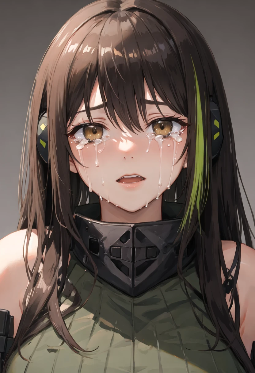 best quality, masterpiece, highres, solo, {m4a1_girlsfrontline:0.90}, crying, sobbing, tears, portrait, looking at viewer