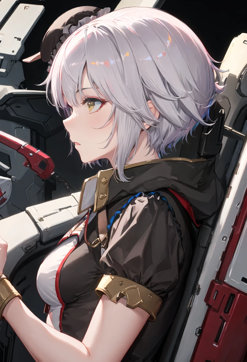 {safe:1.10}, best quality, masterpiece, highres, solo, {conte_di_cavour_azurlane:0.90}, profile, from_side, upper_body