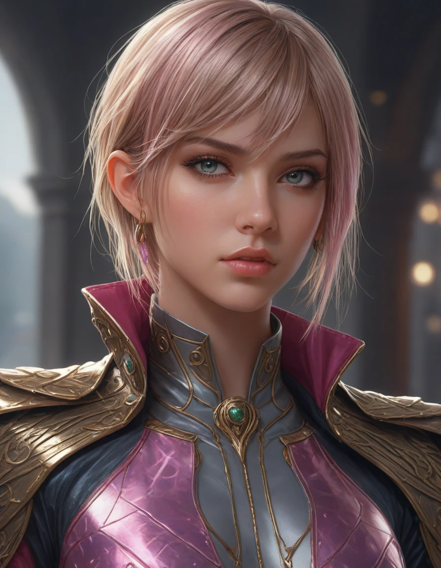 hyperdetailed close portrait of a stunningly beautiful european girl androgynous guard made of iridescent metals, shiny pink gems, old jacket, from the back, inspired by ross tran and wlop and masamune shirow and kuvshinov, concept art, intricate, photorealistic, octane render, rtx, hdr, unreal engine, dnd digital art by artgerm, techno-revolutionary hideout, rebel base, underground resistance movement, anti-establishment operations <lora:dare_captivating_notrigger:1>