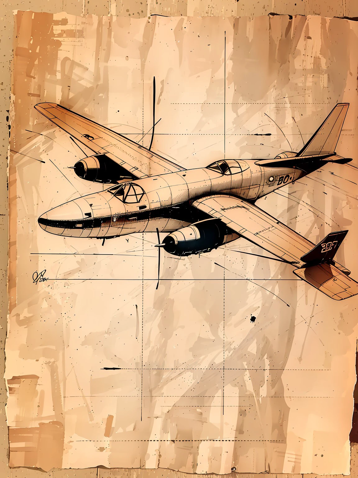 masterpiece, high quality,a drawing of plane, pen sketch, <lora:J_ancient_sketch:0.8> j_ancient_sketch