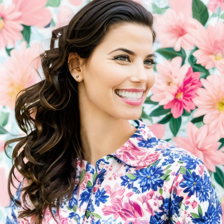 ((((1girl)))),  portrait  of    <lora:Megan_Ory:1> Megan Ory ,floral background, looking at viewer, flexing, (masterpiece, photorealistic)