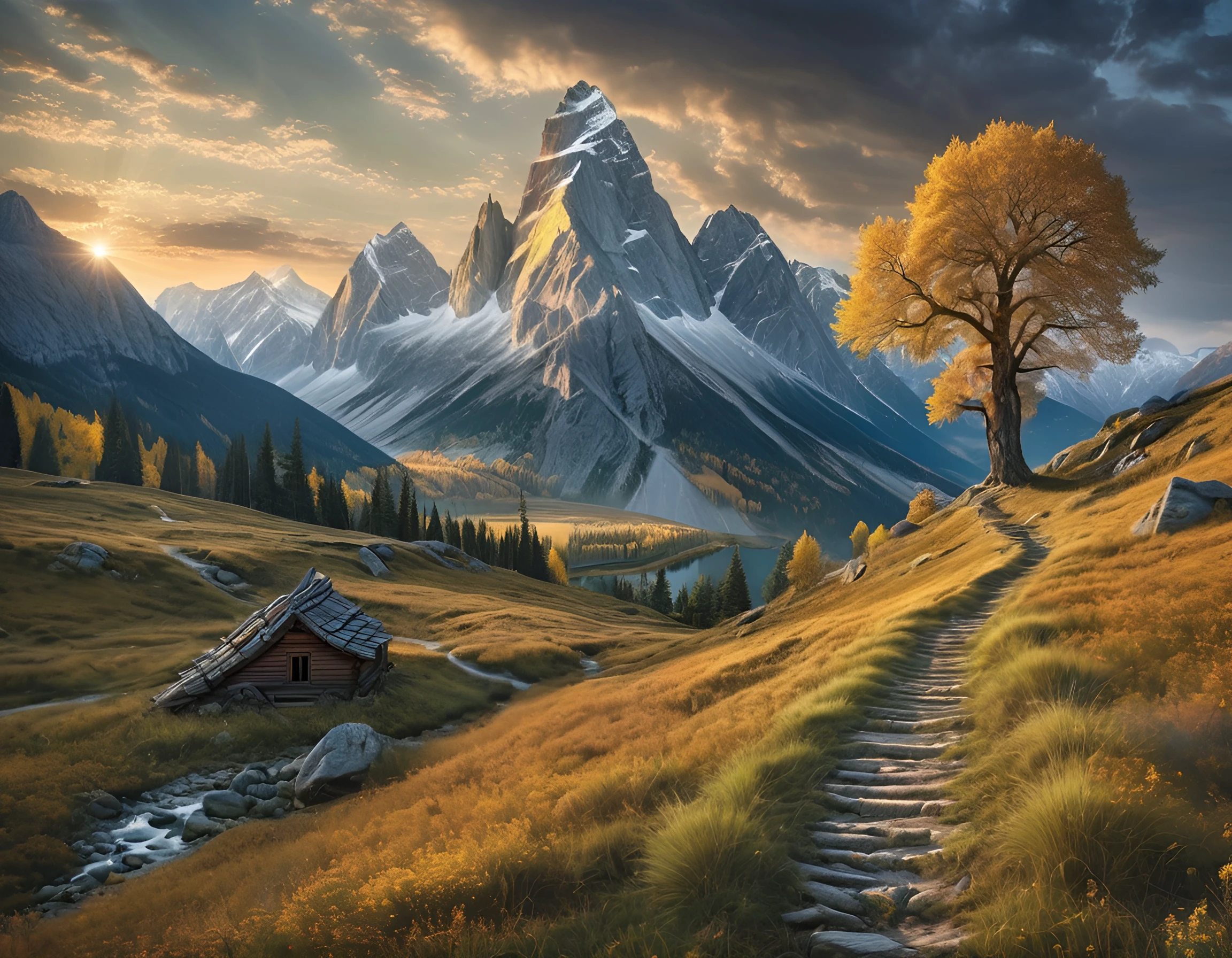 Dariusz Klimczak’s finest artwork, HDR photography blending surreal elements with realistic landscapes, executed in RAW file format, featuring intricate details, high dynamic range, showcasing Klimczak’s unique style, ready for post-processing, ultra fine, ultra realistic --c 25