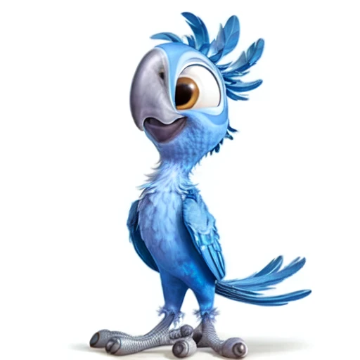 <lora:BirdMovie:0.7> Tiago, male, spix macaw, best quality, masterpiece, smile, full body, standing, detailed, fluff, feathers