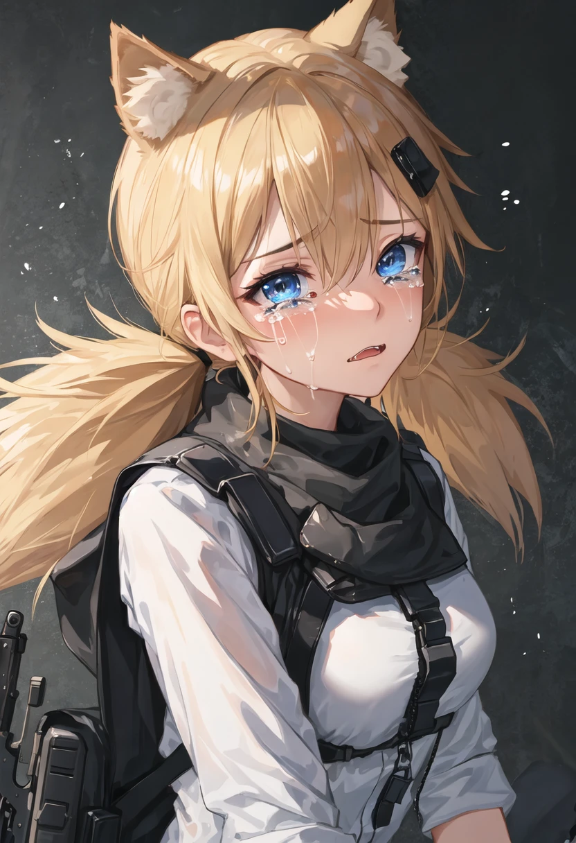 best quality, masterpiece, highres, solo, {idw_girlsfrontline:0.90}, crying, sobbing, tears, portrait, looking at viewer