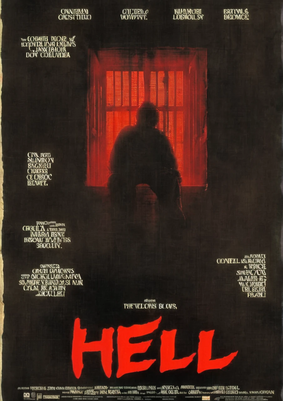 cinexart (title: "Hell") movie poster , <lora:cinexart:1>