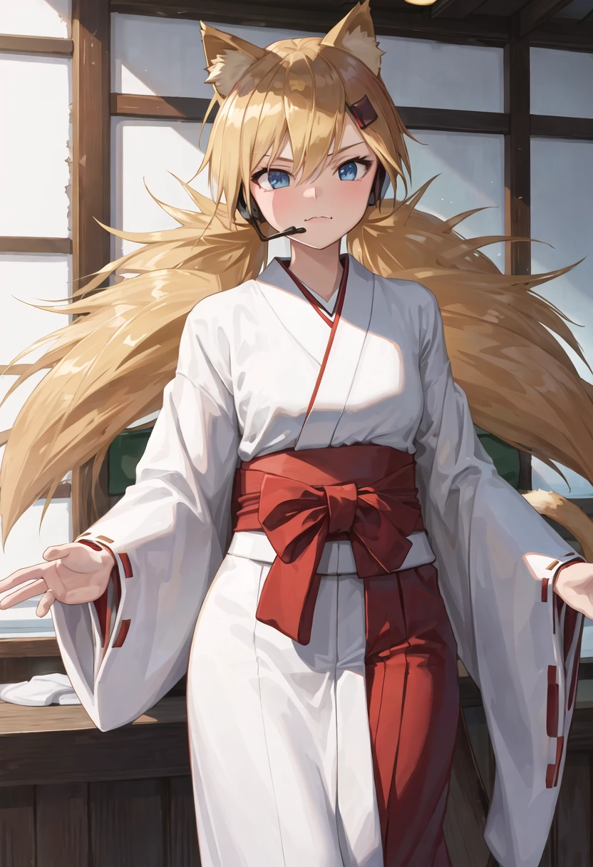 best quality, masterpiece, highres, solo, {idw_girlsfrontline:0.90}, {white kimono:1.35}, {red hakama:1.35}, {wide sleeves:1.20}