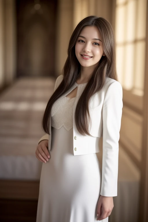 ((1 girl, 22 y.o, Masterpiece, best quality, cinematic lighting, 8k, full body shot, long hair, hourglass body)), (smile:0.85), (realistic background:1.2)
<lora:C1_Office_Dress_By_Stable_Yogi:1> white jacket, long dress