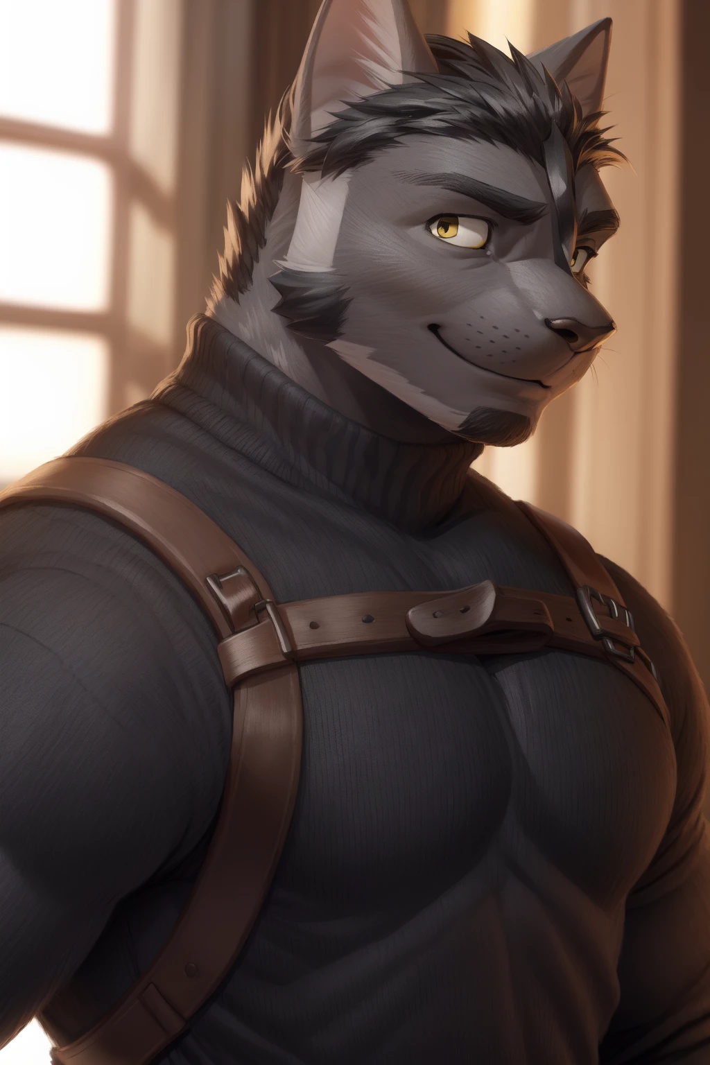 masterpiece, best quality, high quality, High definition, High quality texture, High quality shadow, high detail, beautiful detailed, finely detailed, extremely detailed cg, detailed texture, by Pino Daeni, (by Foxovh), by dizzyknight, by cumbread, by sligarthetiger, explict content, uploaded on e621, (extremely detailed:1.3), puro, mask, puro_(changed), feminine body, solo