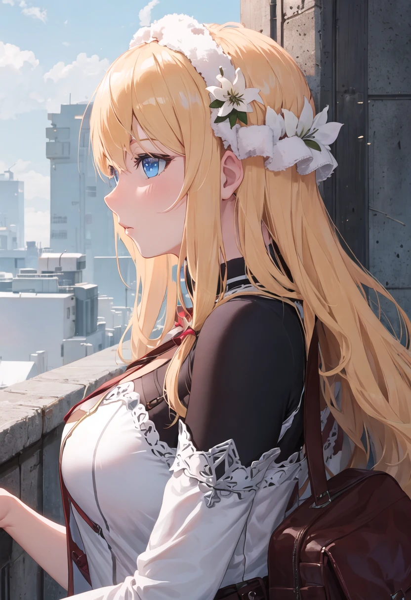 {safe:1.10}, best quality, masterpiece, highres, solo, {mosin_nagant_girlsfrontline:0.90}, profile, from_side, upper_body