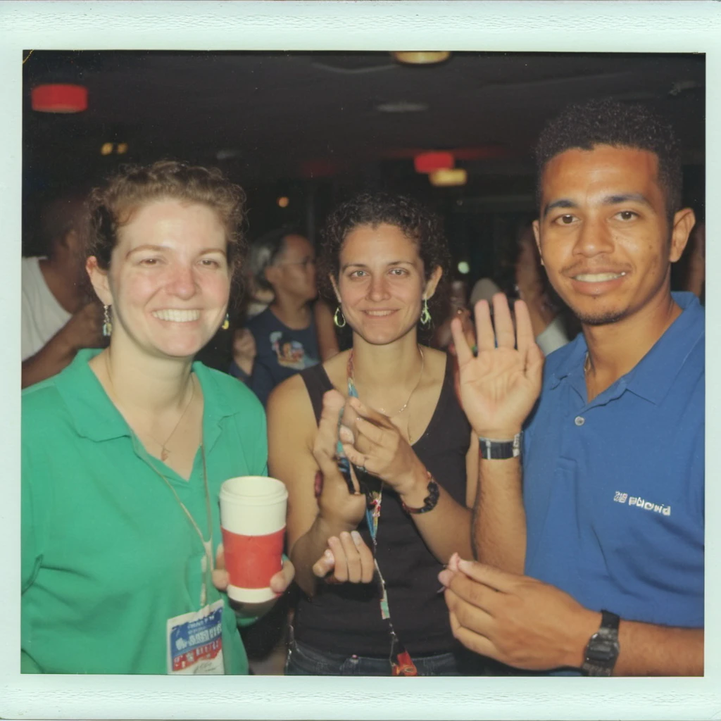 1997 polaroid photo of three friends at a LAN party <lora:boring-v4-faces-version:1>