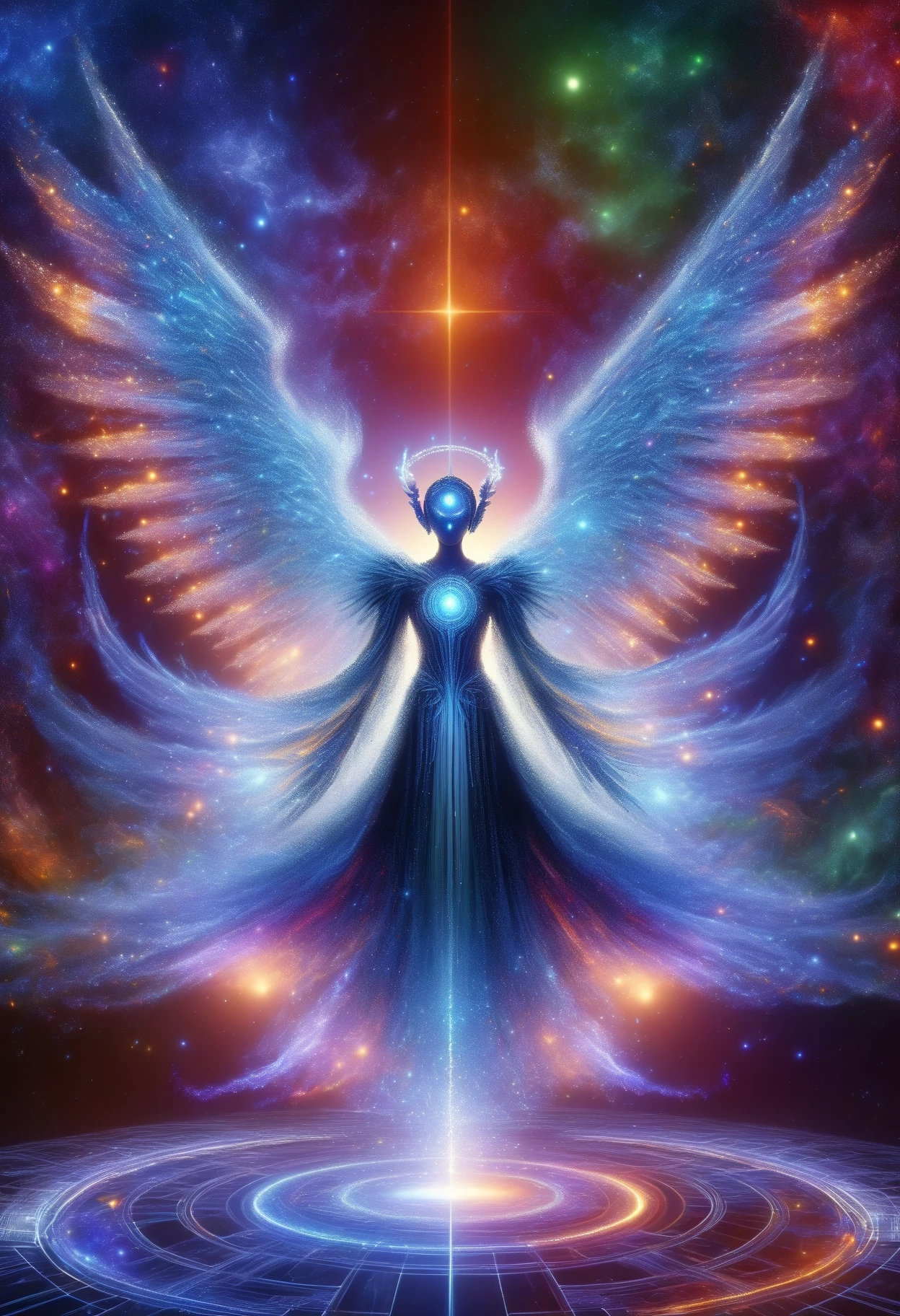 DonMD1g174l4sc3nc10nXL, female starry seraphim- winged being with luminous, starry wings and celestial halos., sith sorcerer, <lora:DonMD1g174l4sc3nc10nXL-000006:1.2>