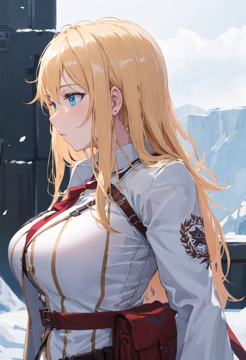 {safe:1.10}, best quality, masterpiece, highres, solo, {mosin_nagant_girlsfrontline:0.90}, profile, from_side, upper_body