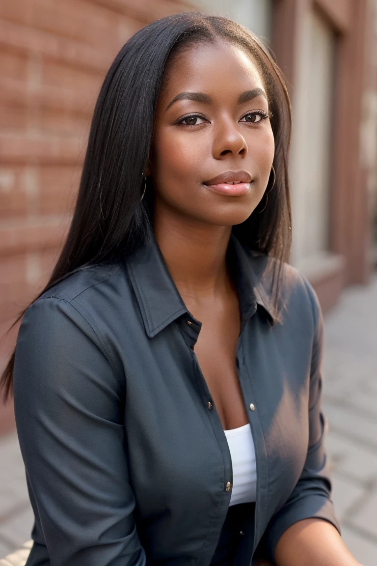 camillewinbush, woman, face ultra-realistic, highly detailed, plain background, long straight hair, shirt, jacket, 
 <lora:CamilleWinbush_v1:0.8>