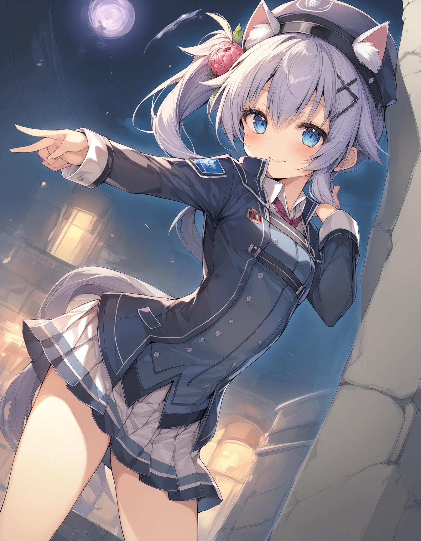 Beautiful and meticulous girl, Very detailedな目と顔, Beautiful fine details, Absurd, unbelievably ridiculous, Huge file sizes, Super detailed, High resolution, Very detailed,highest quality,masterpiece,Kemomimi,((Japanese high school girls uniform)),Awareness-raising,Very detailed,Hmph,Unified,8K Wallpaper,Great cleavage,Every detail,masterpiece,highest quality,Ticker Unity 8K Wall Binding,Light on the face,Cinema Lighting, One Girl, 16 years old,((No pants)),(((Dynamic Pose))),(Camel Toe),(Half Body),((pantyhose)),Running,