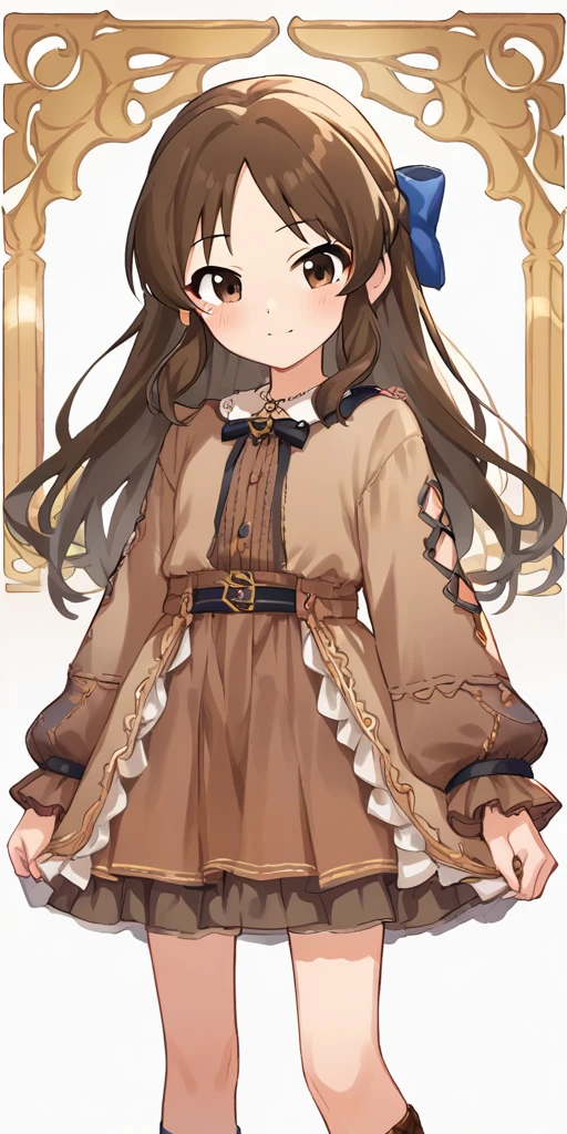 1girl,<lora:tachibana_arisu:1> ,idolmaster, solo, tachibana_arisu, idolmaster_cinderella_girls, highres, brown_eyes, brown_hair, hair_bow, (score_9 score_8_up score_7_up,score_6_up,score_5_up),rating_questionable source_anime,official art, (official wallpaper:1.2)
