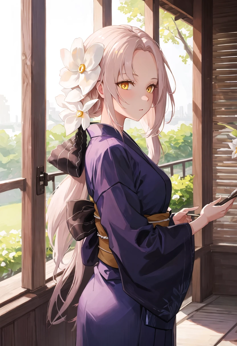 best quality, masterpiece, highres, solo, {aug_girlsfrontline:0.90}, {yukata:1.30}, {kimono:1.15}