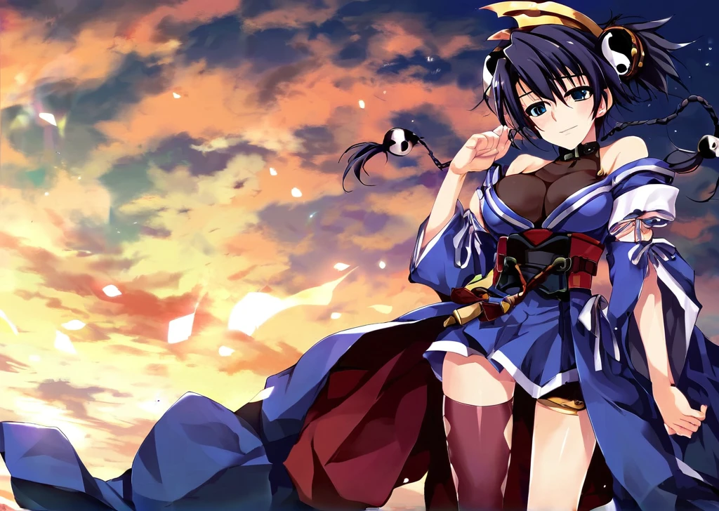 <lora:misha_arsellec_lune_XL_pony_v1:1>1girl, misha arsellec lune, black shirt,blue miniskirt, single thighhigh,indigo blue kimono, thigh strap,standing,, score_9, score_8_up, score_7_up, BREAK source_anime, rating_explicit, best quality, masterpiece, uncensored,<lora:sdxl2-flat2-512b:-0.5> michiking, misakura nankotsu, tomose shunsaku, atdan, onigirikun,shiokonbu,halcon, hellandheaven