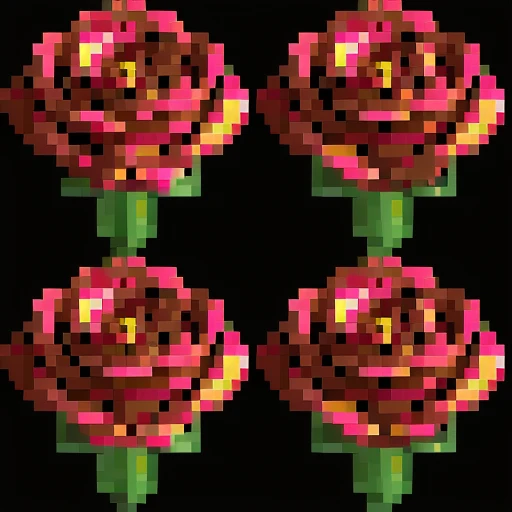 <lora:0p3nRCT2_v6:1>, 0p3nRCT2 image, small multicolored rose