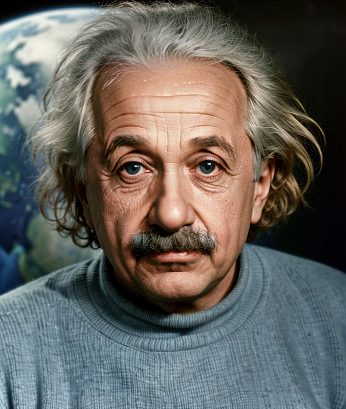 Space, time, background, 60s style, Turtleneck, Ultra-HD-details, detailed eyes, man, color, upper body