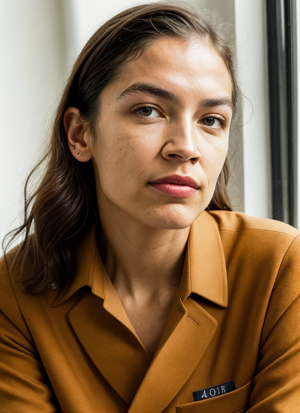 photo of 25 years alexandriaocasiocortez-ti  , natural lighting <lora:skin_slider_v2_1_FACE:0.3> <lora:add_detail:0.7> ((metart)),  epiCPhoto, by Gerda Taro, by Flora Borsi, style by Flora Borsi, bold, bright colours, intricate haircut, ((Flora Borsi)), official uniform