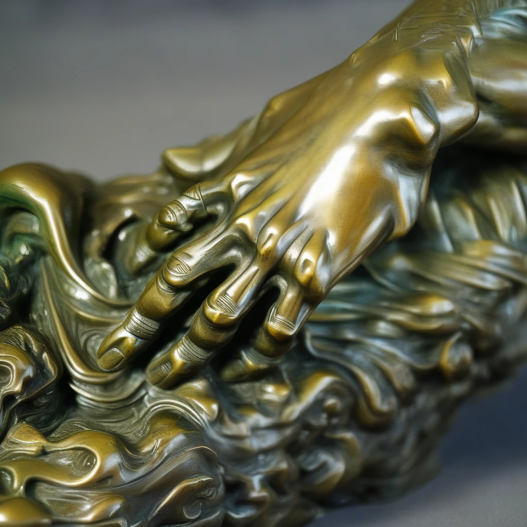 szukalski bronze sculpture human arm<lora:szukalski:0.8>