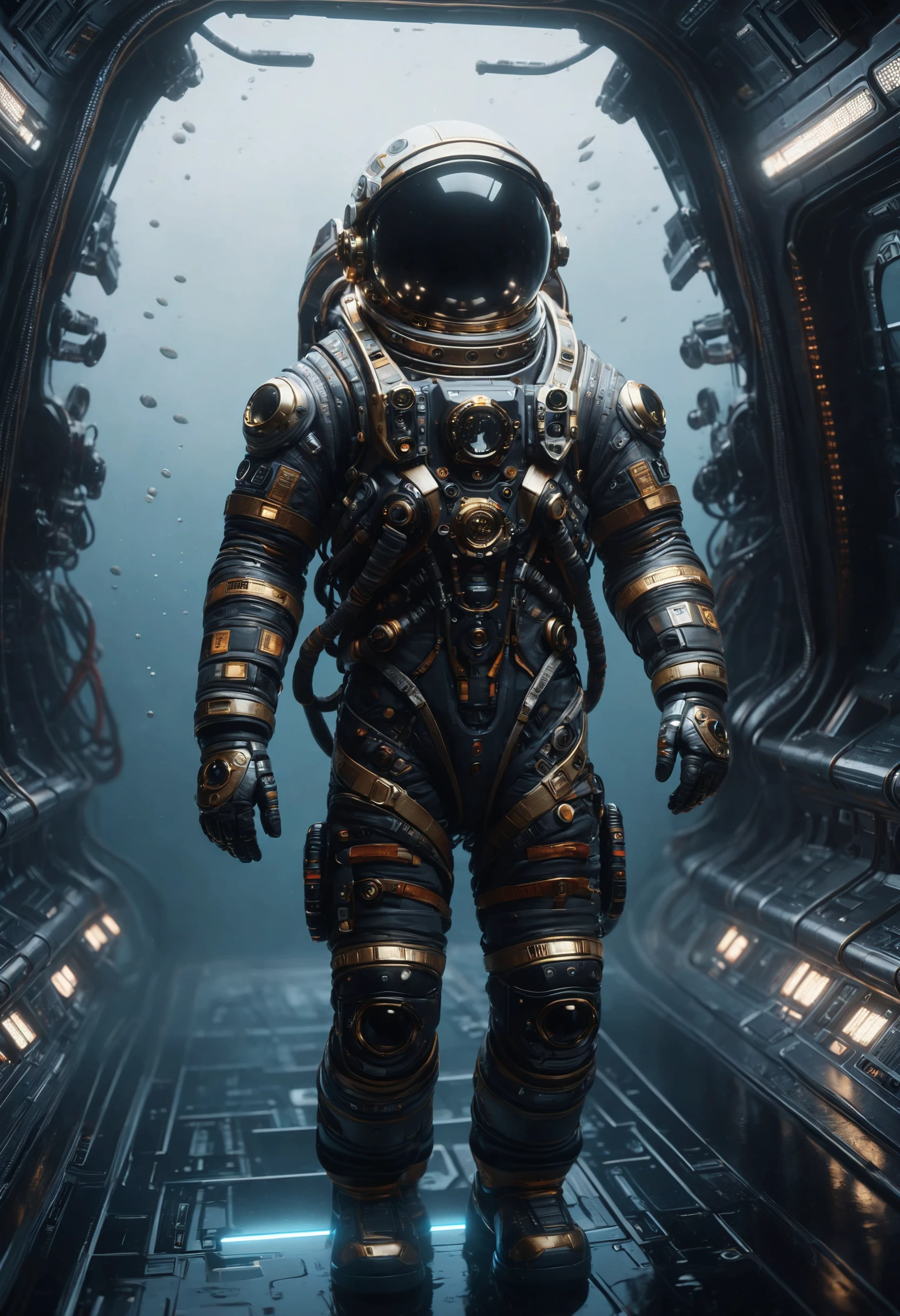 an astronaut made of dvr-frft in a futuristic dark and empty spaceship underwater, atmospheric lighting, foggy, octane render, trending on artstation
<lora:dvr-frft:0.8>