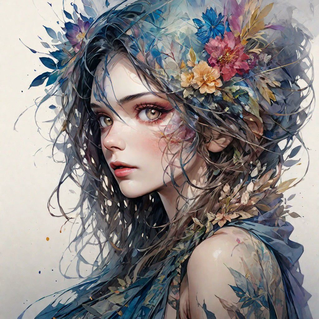 Sultry seductress at party, by Minjae Lee, Carne Griffiths, Emily Kell, Steve McCurry, Geoffroy Thoorens, Aaron Horkey, Jordan Grimmer, Greg Rutkowski, amazing depth,high resolution, ink painting
