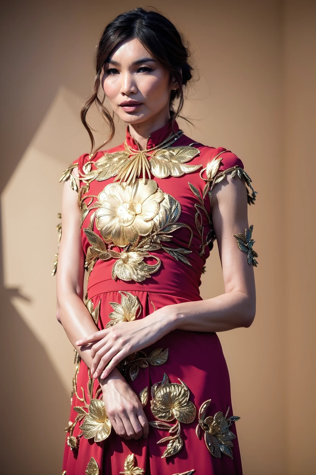 best quality,masterpiece,(is a god divinity:1.3),(gemma chan), <lora:Gamme chan V1:1>,looking at viewer,