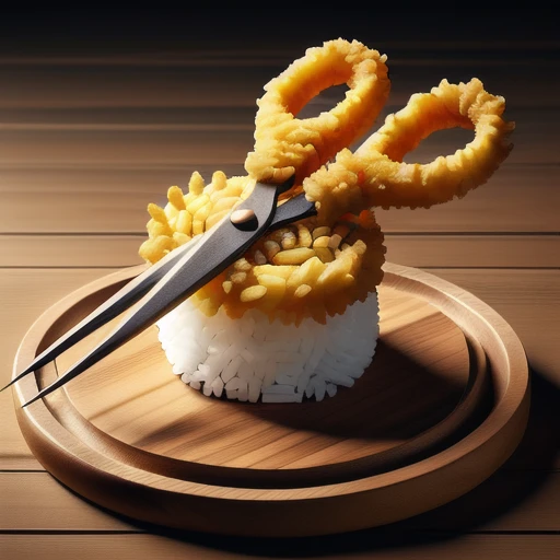 <lora:scissor_fritters_v1:0.7>, food, gradient, gradient background, no humans, table, knife, plate, bowl, chopsticks, realistic, rice, meat, food focus, photo background, sushi, still life, egg (food), shrimp, wooden table, tempura, cutting board, chicken (food), SSTP