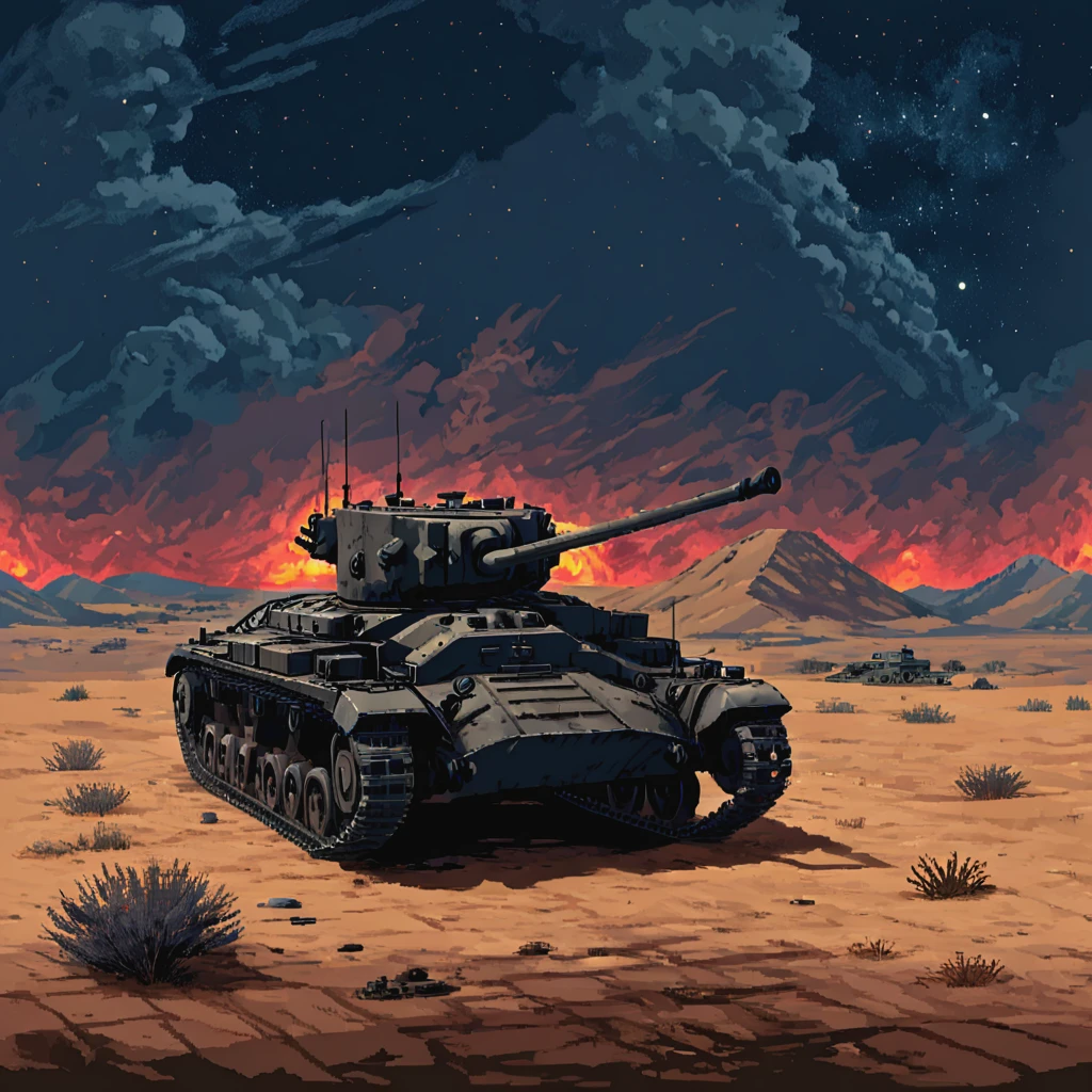 tank driving down a city street through wreckage and debris, explosions, smoke, fog of war, rubble, frflytnk, vehicle focus ((pulp_comic, heavy_lines, hand_drawn, hand_inked, hand_colored, apxlz))