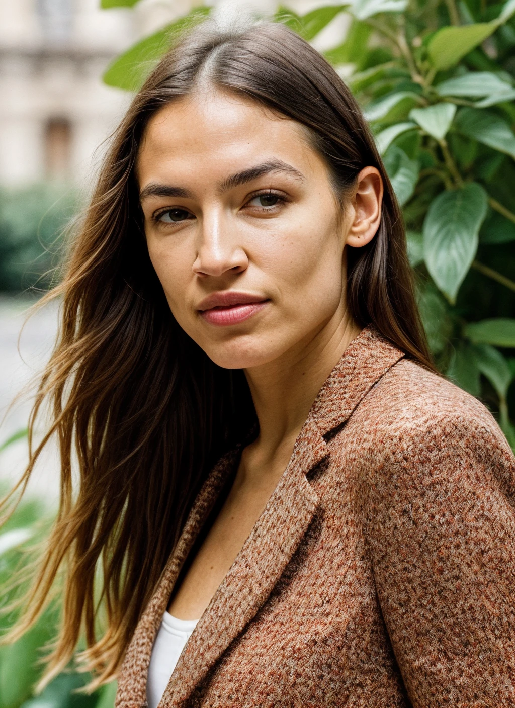 photo of 25 years alexandriaocasiocortez-ti , natural lighting <lora:skin_slider_v2_1_FACE:0.3> <lora:add_detail:0.7> ((metart)), epiCPhoto, by Dominique Issermann, by Flora Borsi, style by Flora Borsi, bold, bright colours, intricate haircut, ((Flora Borsi)), official uniform