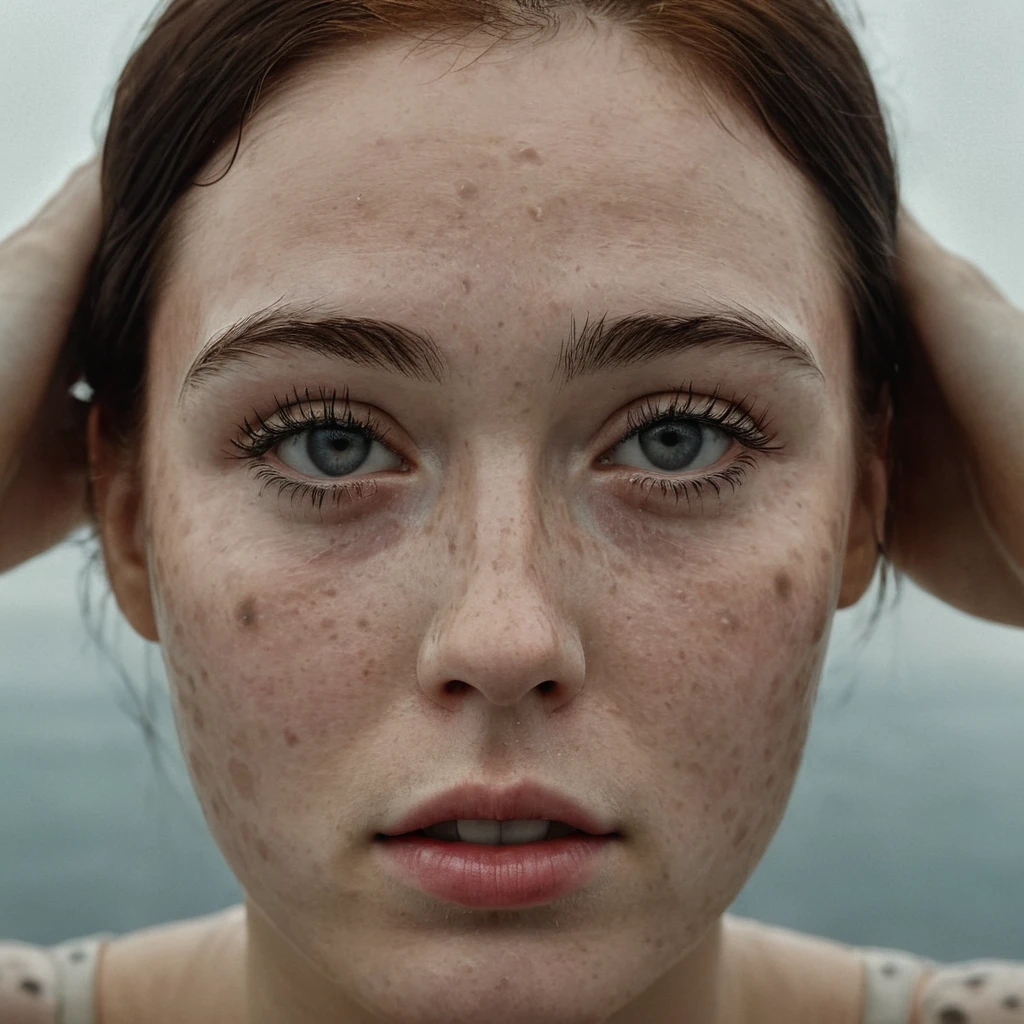 cinematic film still of <lora:Hyperrealism style:1> sharp detailed,
a woman with her hands on her head,1girl,solo,looking at viewer,monochrome,greyscale,parted lips,teeth,water,mole,lips,portrait,freckles,bubble,underwater,realistic,air bubble , realistic, real, photo real, cinematic, dramatic, film look, dramatic light, unreal engine, 3D computer graphics, hdr, Hyperrealism Style, closep, shallow depth of field, vignette, highly detailed, high budget, bokeh, cinemascope, moody, epic, gorgeous, film grain, grainy