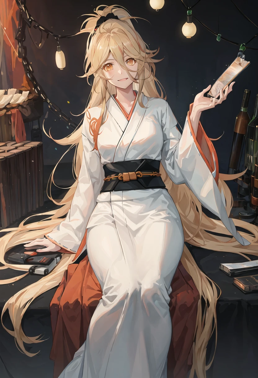 best quality, masterpiece, highres, solo, {sol_neuralcloud:0.90}, {white kimono:1.35}, {red hakama:1.35}, {wide sleeves:1.20}