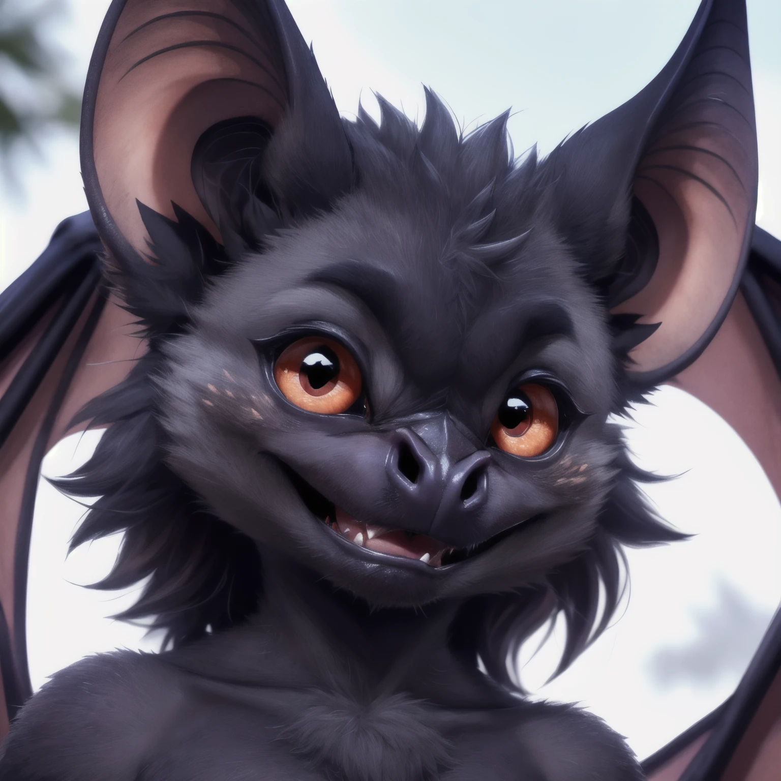 UHD 8k, HDR+, cute (female) bat, intricately detailed, <lora:batfv1:0.4> bat_face