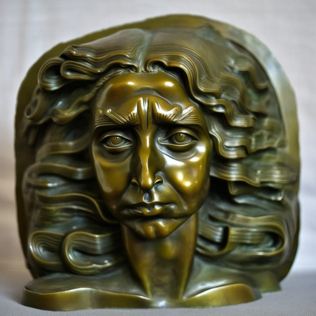 szukalski bronze sculpture face girl<lora:szukalski:0.8>