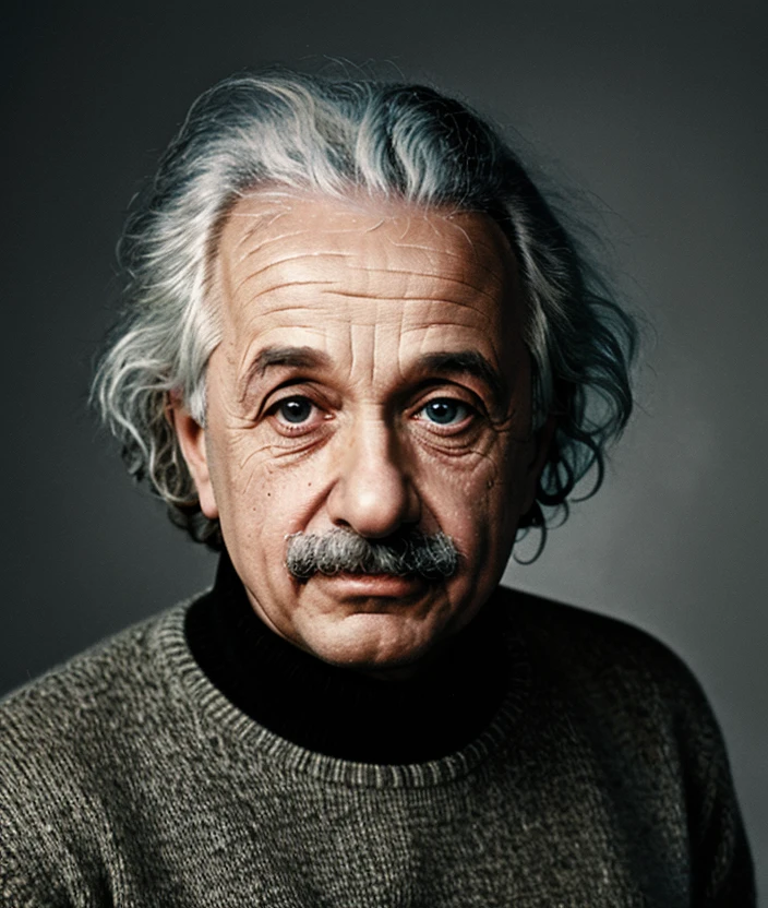 <2lb3r1i3>, Black background, 60s style, Turtleneck, Ultra-HD-details, detailed eyes, man, color, upper body