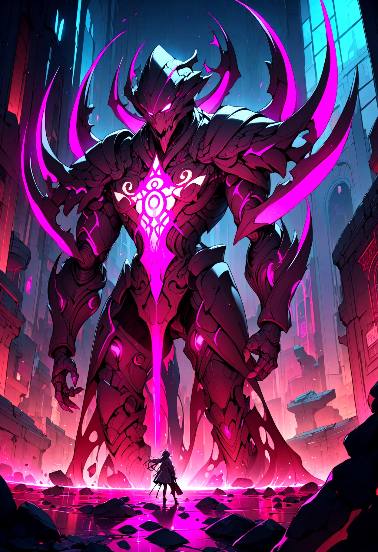 masterpiece (intricate:1.5) DayGlo pink Soul reaver in __ locations__