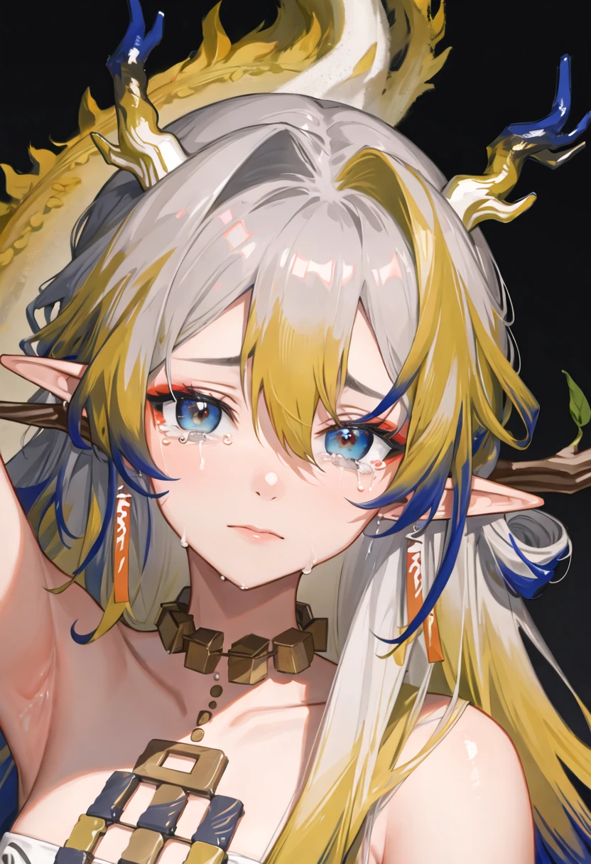 best quality, masterpiece, highres, solo, {shu_arknights:0.90}, crying, sobbing, tears, portrait, looking at viewer