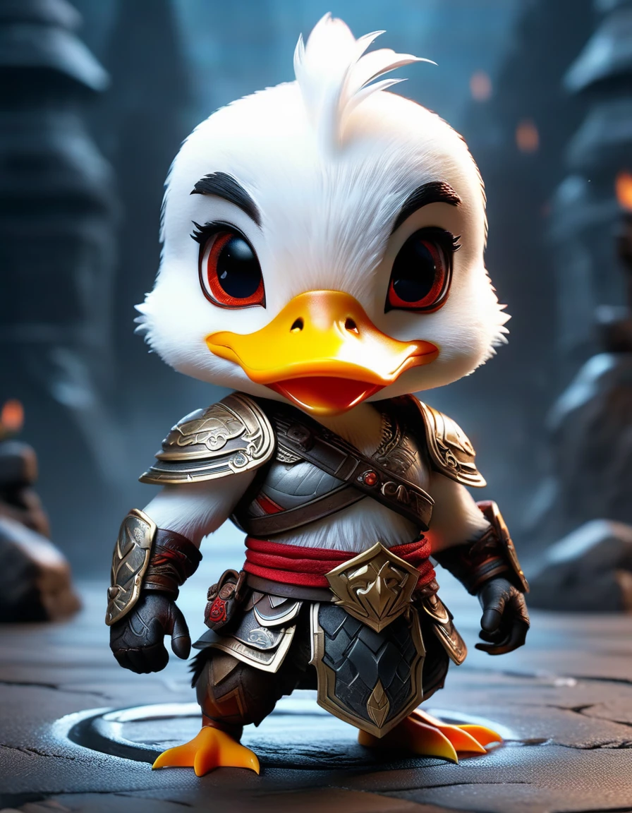 Hyperrealistic art "high-quality portrait flat matte drawing of a cute Nendoroid and cartoon style (brutal duckling:1.1) MIX ( god of WAR), anime flat style, thick drawing, medium close-up", (solo:1.2), red tattoo,
photorealistic:1.5, ultra highres, 8k, texture skin, realistic skin, detailed skin, highest detailed, extreme detailed, 8k wallpaper, colorful,
(dark magic), (grim), ring with the stone, (intricate details), (hyperdetailed), 8k hdr, high detailed, lot of details, high quality, soft cinematic light, dramatic atmosphere, atmospheric perspective
(focus on), color Ink wash painting, . Extremely high-resolution details, photographic, realism pushed to extreme, fine texture, incredibly lifelike