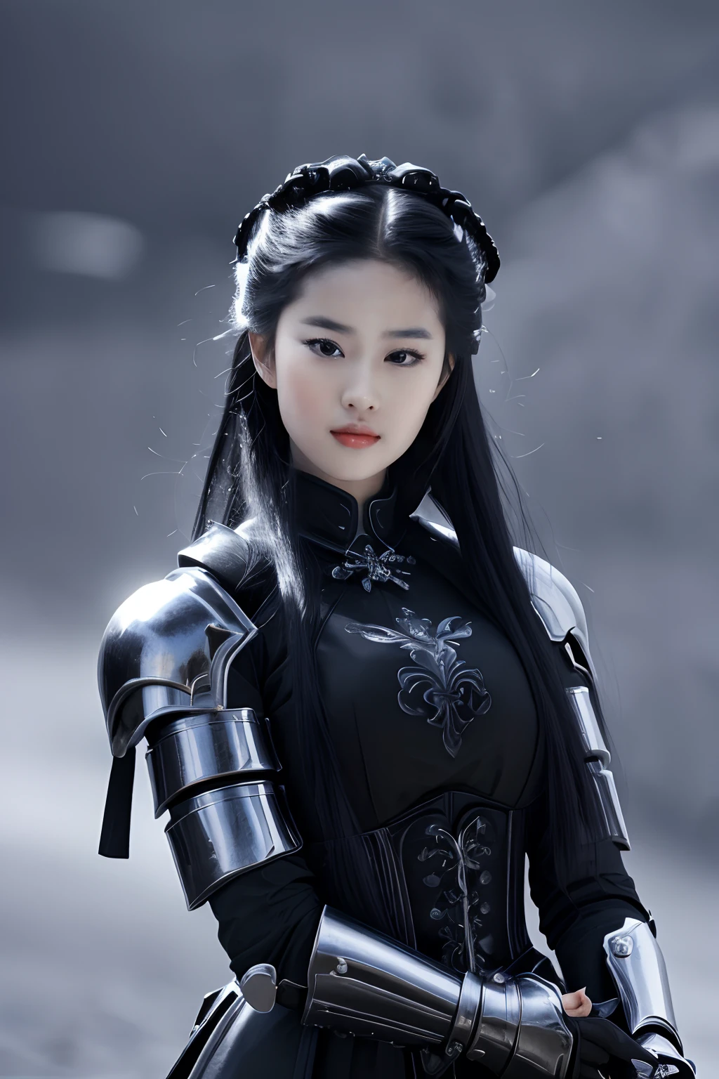 liuyifei ,gothic armor, <lora:liuyifei_dragon_mjl_1-000015:0.6>,sexy,high res, masterpiece, unity 4k wallpaper, beautiful,