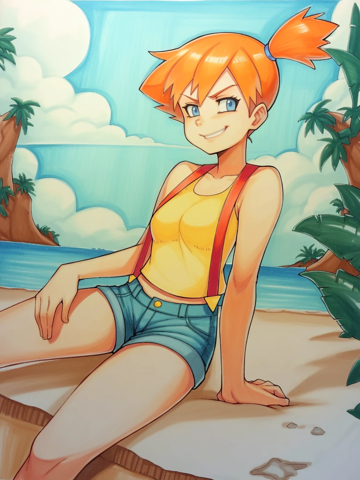 score_9, score_8_up, score_7_up, score_6_up, source_anime, BREAK, nami, one piece, genderswap, genderbend, smug, blush, huge penis, huge cock, ftm genderswap, genderbend, looking at viewer, no pants, tank top, solo, sitting, indoors, sitting on sofa, inside ship, male, femboy, flat chest, twink, teen,teenagerr, twink, flat chest, smug, shy, precum, erection