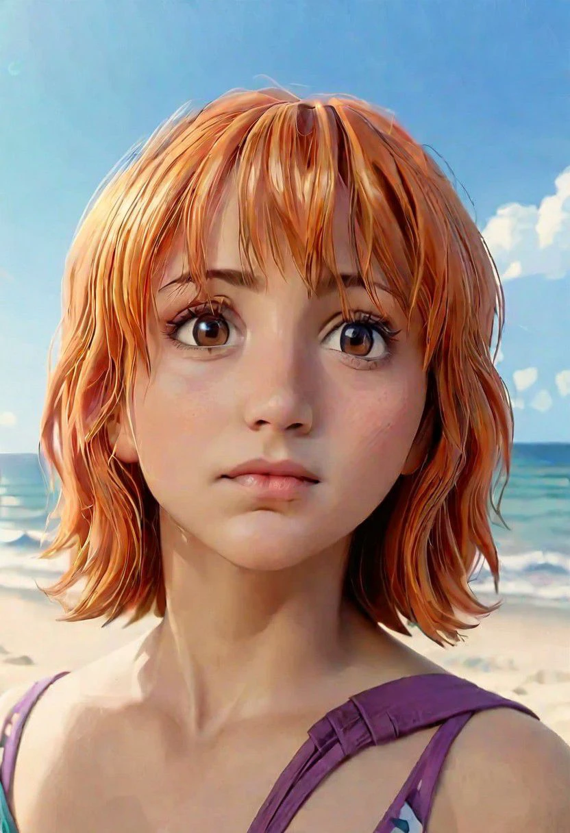 1Girl ,(Realistic:1.0), in the beach