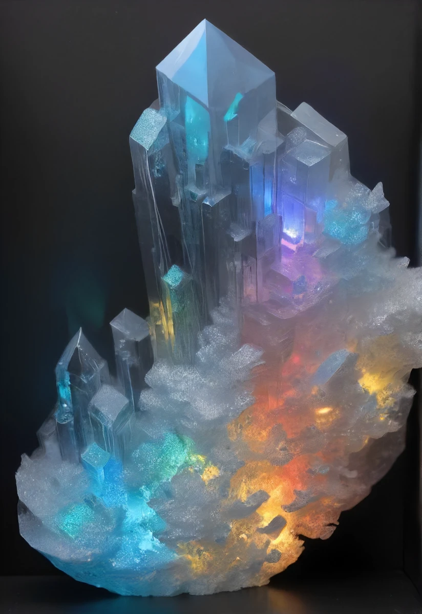a transparent city as a hologram, holographic projection, depth, optical illusion, sparkling, colorful  <lora:- SDXL - holo_effect_V1.0:.5>