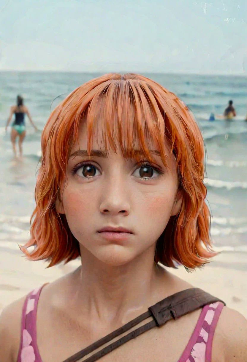 1Girl ,(Realistic:1.0), in the beach