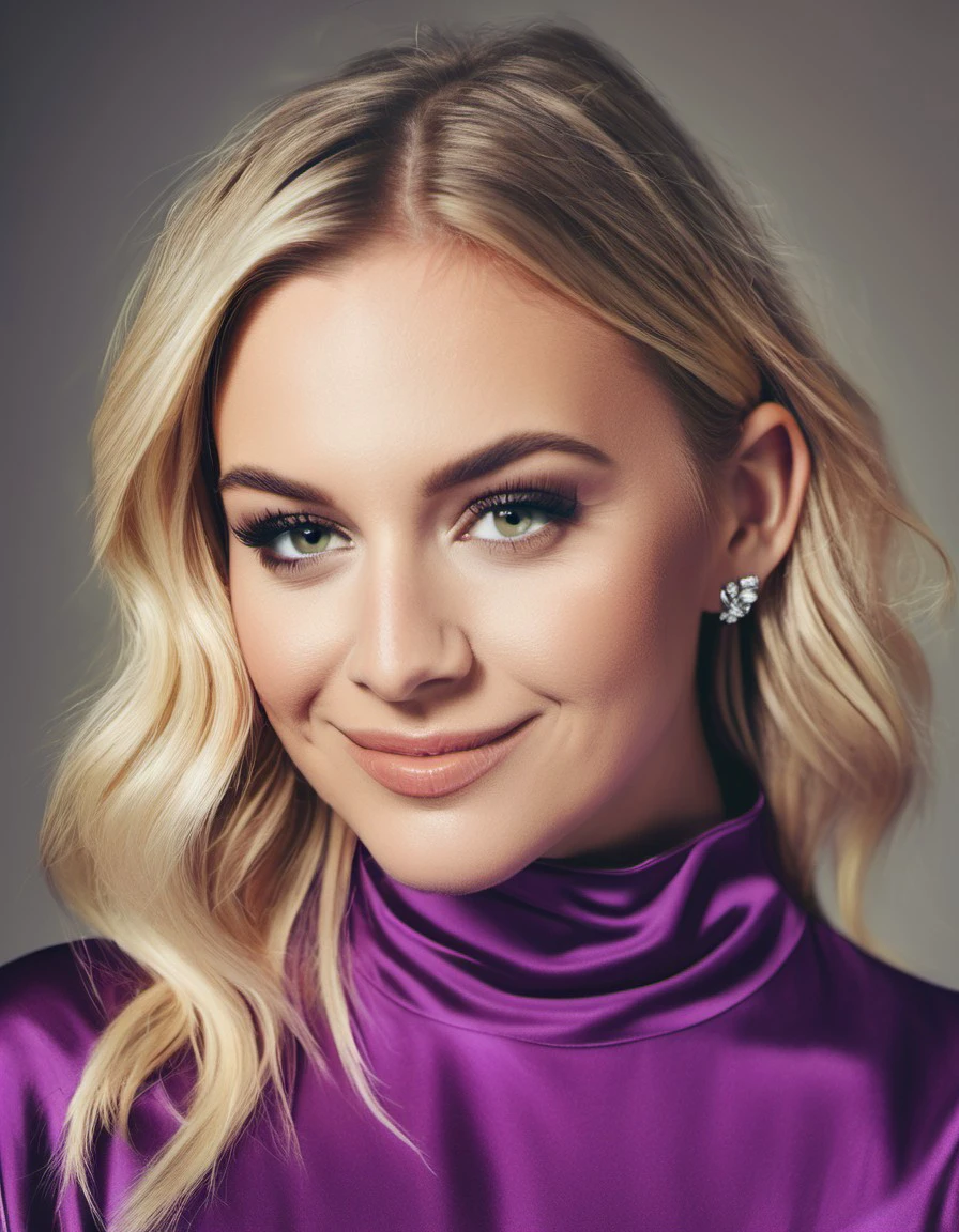 ,<lora:Kelsea Ballerini:1> professional celebrity photography of a young and beautiful klsbllrn woman, smiling, (symmetrical headshot:1.1), honest, RAW, cold tones, sharp, square shoulders, face focus, (skin pores:0.1), hyper detailed, subsurface scattering, caustics, in style of Platon shot on Canon EOS 5D Mark IV 24-70mm f/2.8 1/125s 400 Natural light, reflectors, wearing a silk blouse .